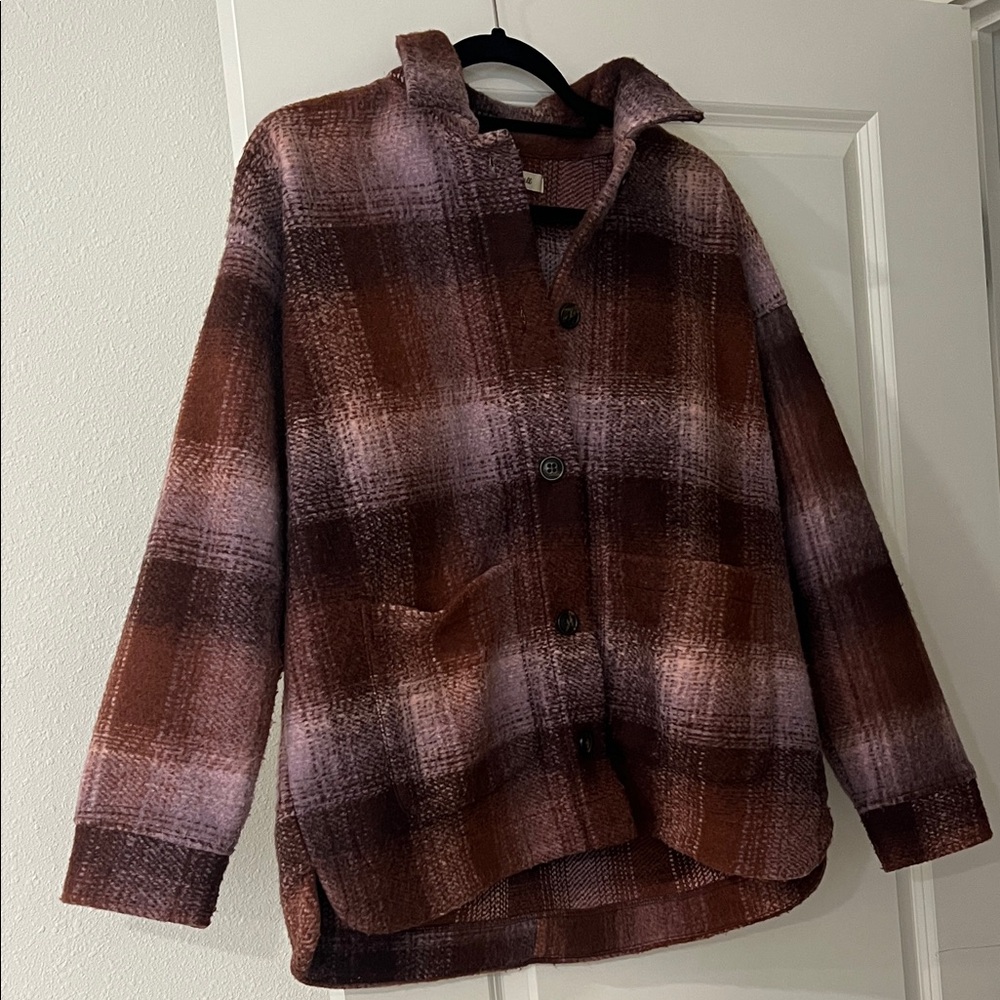 Madewell Women's Pink Plaid Jacket